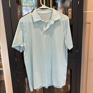 Light Blue Striped Polo Shirt by Southern Tide